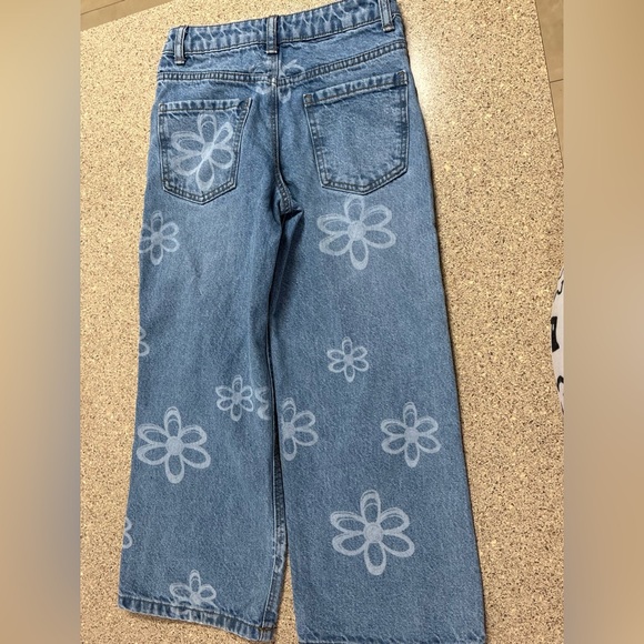 Primark Blue Floral Straight Leg Jeans - Picture 2 of 2